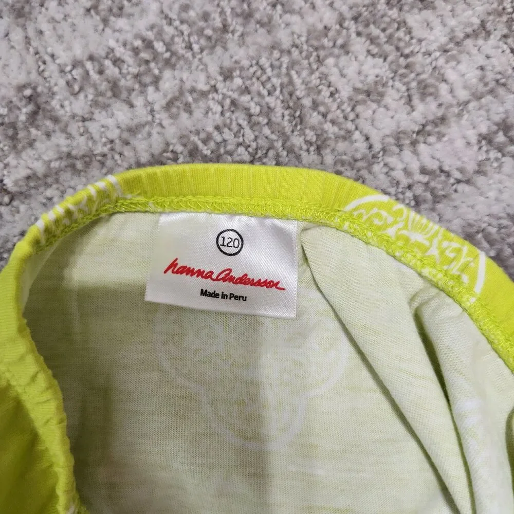 Hanna Andersson girl's chartreuse green halter dress size 120cm or 6/7 - Picture 2 of 9